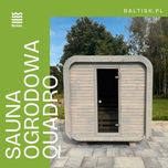 Kwadratowa sauna ogrodowa, 200cm Quadro - dobierz piec i dodatki