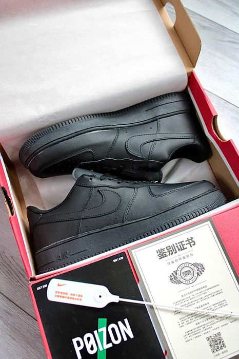 Мужские кроссовки Nike Air Force 1 Low Black Найк Аір Форс 1