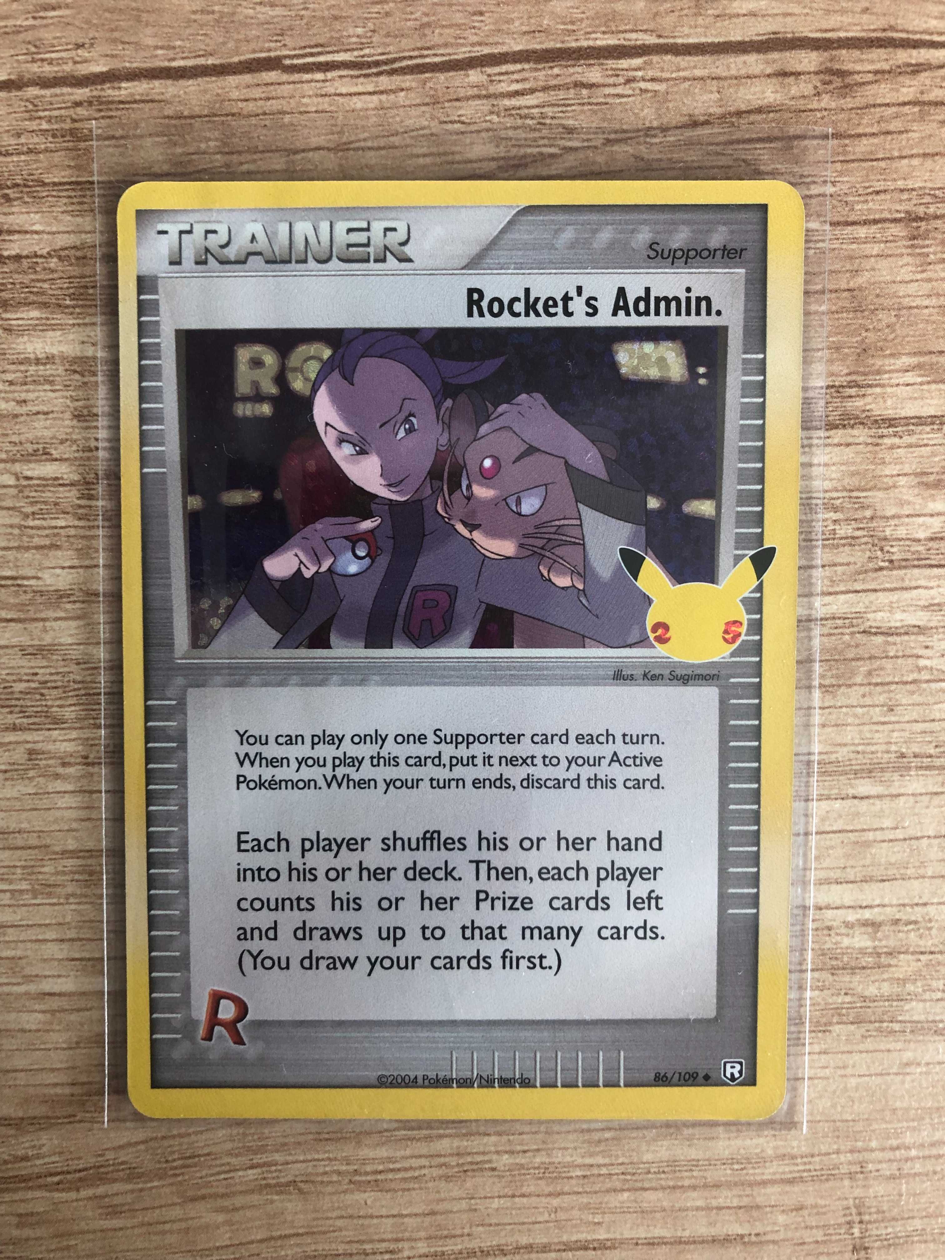 Karta Pokemon Rocket 's Admin celebrations