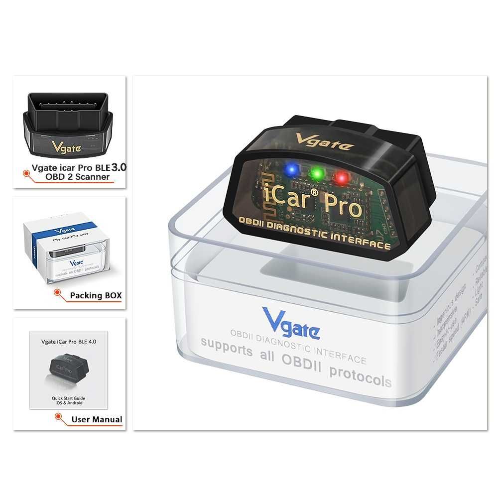Interfejs diagnostyczny Vgate iCar Pro BT3.0 ELM327 OBD2