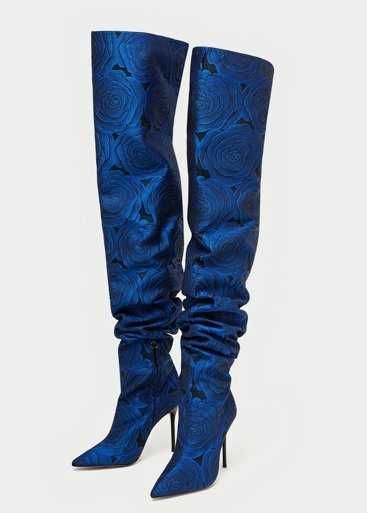 Bota de cano alto drapeado ZARA