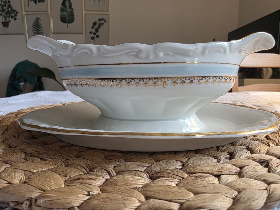 Sosjerka Wałbrzych Ręcznie malowana złotem ceramicznym 12% UNIKAT