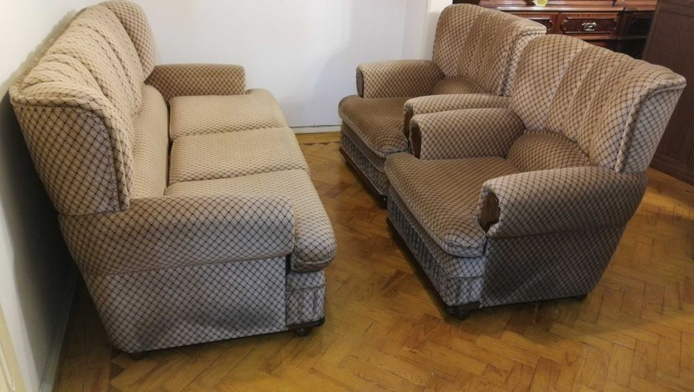 Conjunto de 1 Sofá-cama + 2 Sofás individuais