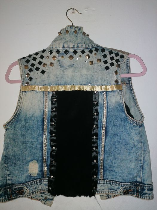 Denim Vest Feito por Monigga Street