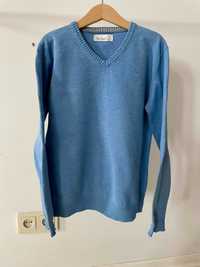 Zara sweter bluzka unisex jasny niebieski bawełna 128 cm 7 - 8 lat