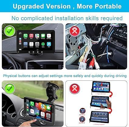 Radio 7" Carplay Android Auto Bt5.0 Do Auta Ciężarówki Kampera
