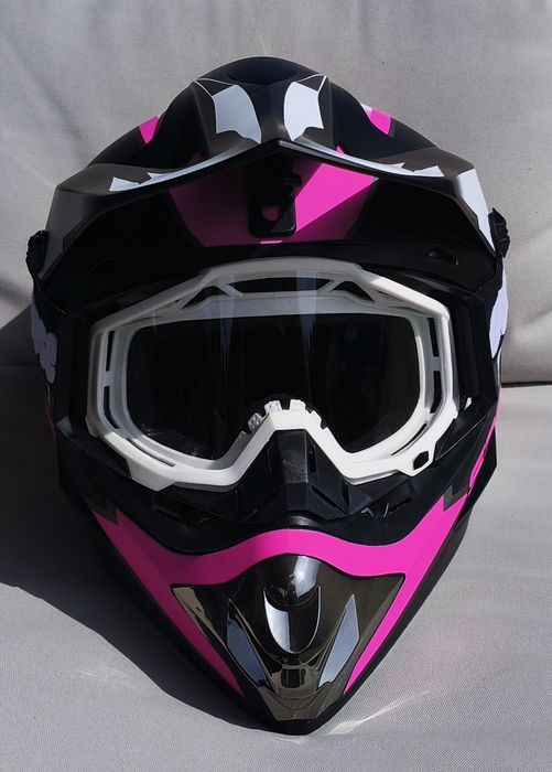 NOWY Kask cross okulary gogle na rower hulajnogę Uchoose rozmiar S