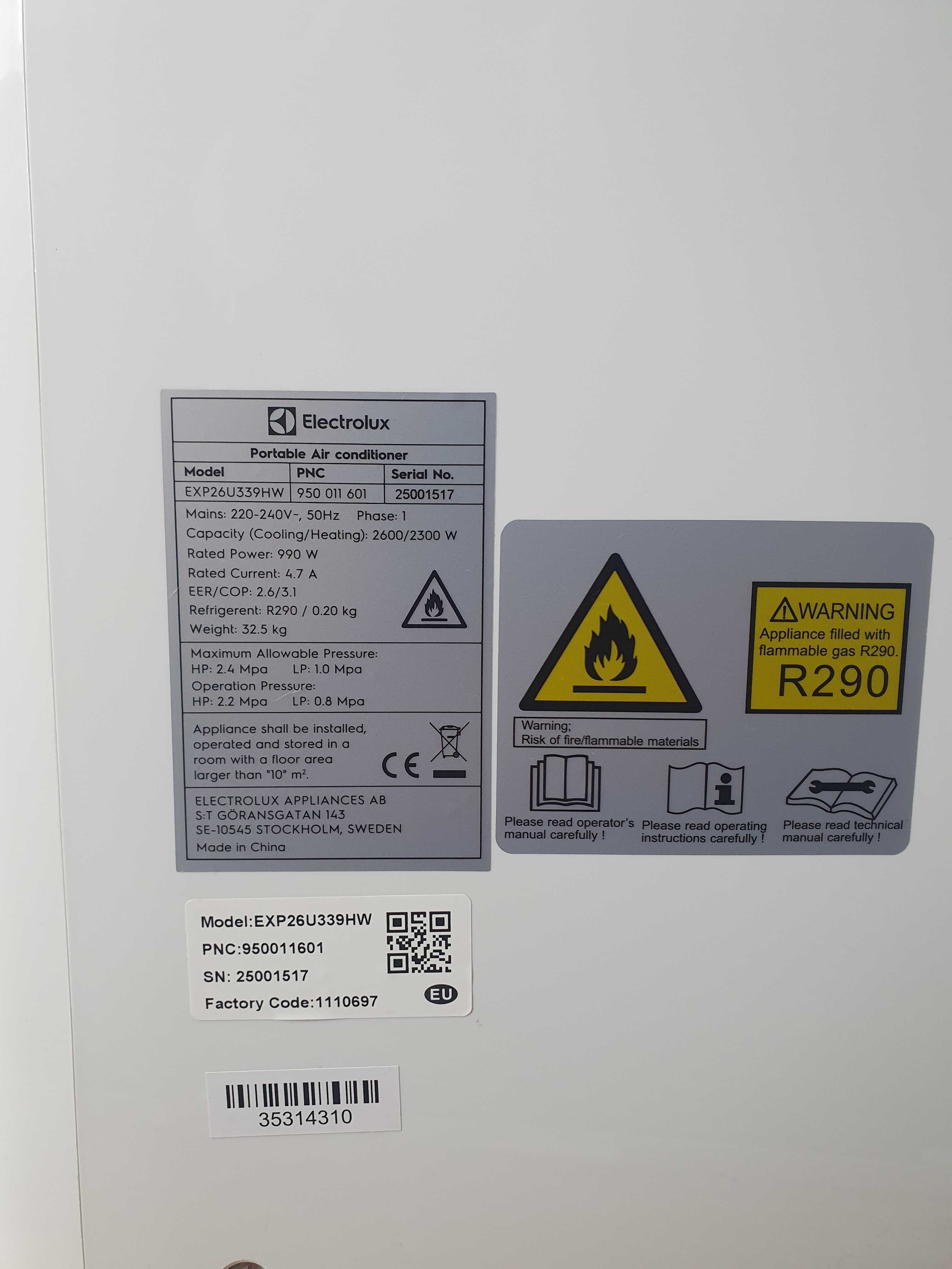 Klimatyzator Electrolux EXP26U339HW plus zestaw okienny