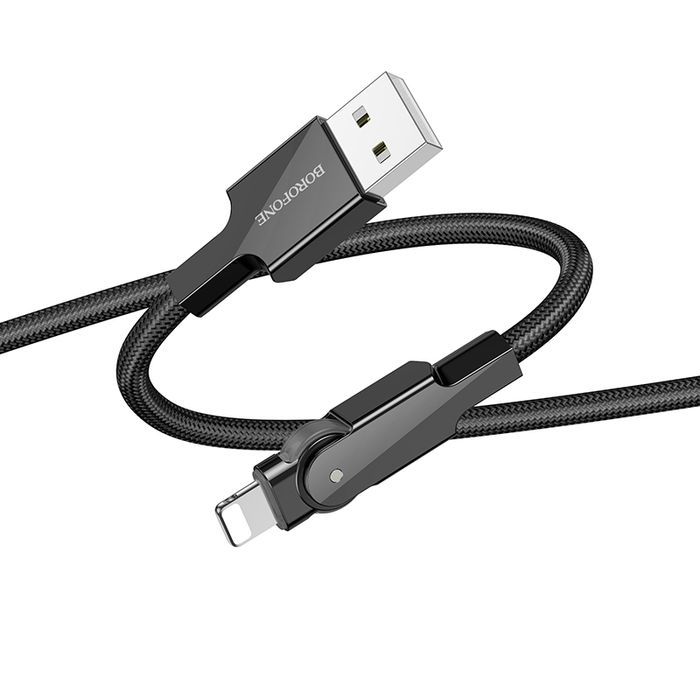 Borofone Kabel Bu41 Kelly - Usb Na Lightning - 2,4A 1,2 Metra Czarny