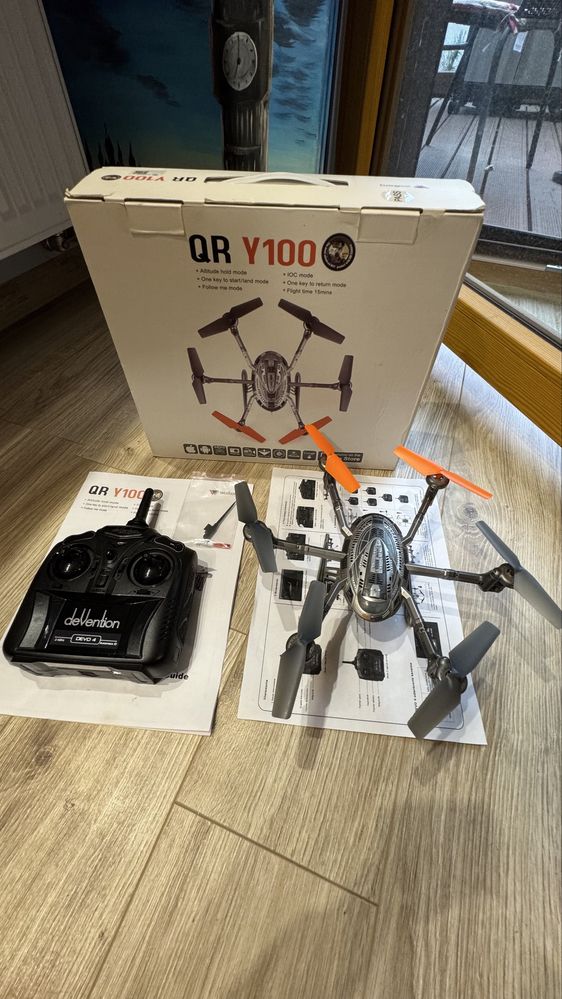Dron hexacopter Walkera QR Y100 + Pilot nadajnik Devo 4