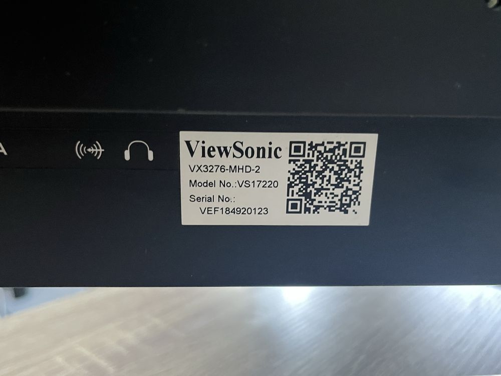 Monitor ViewSonic VX3276-MHD-2 Model No.: VS17220