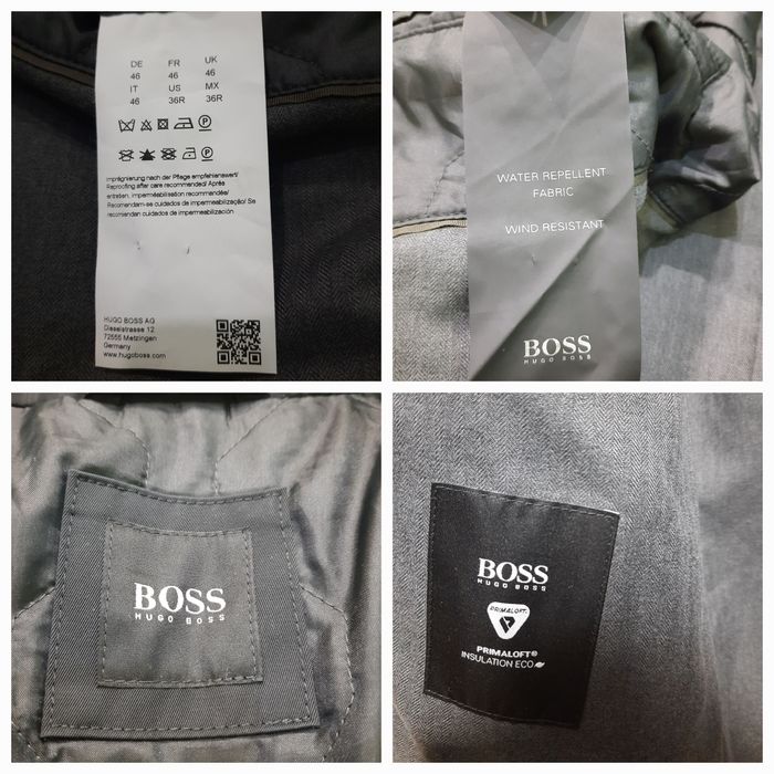 Плащ тренч пальто чорний класичний Boss Hugo Boss з утеплювачем  46/ М