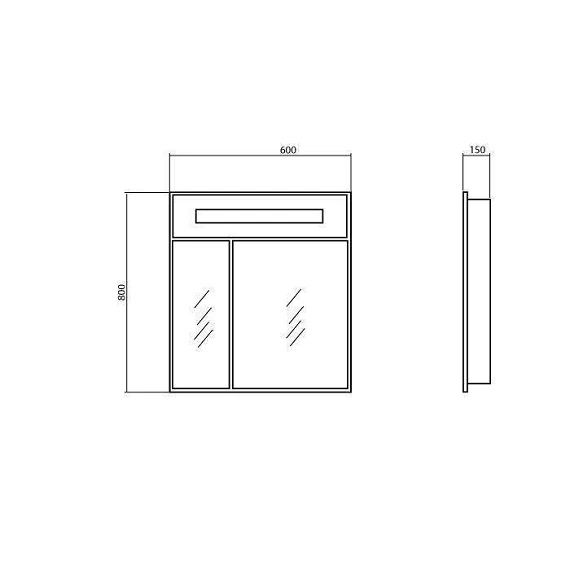 Тумба дзеркало для ванни з підсвіткою 80х60х15 бу вул. Липківського 24