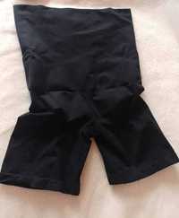 (40/L) Czarne szorty modelujące z wysokim stanem, bokserki
