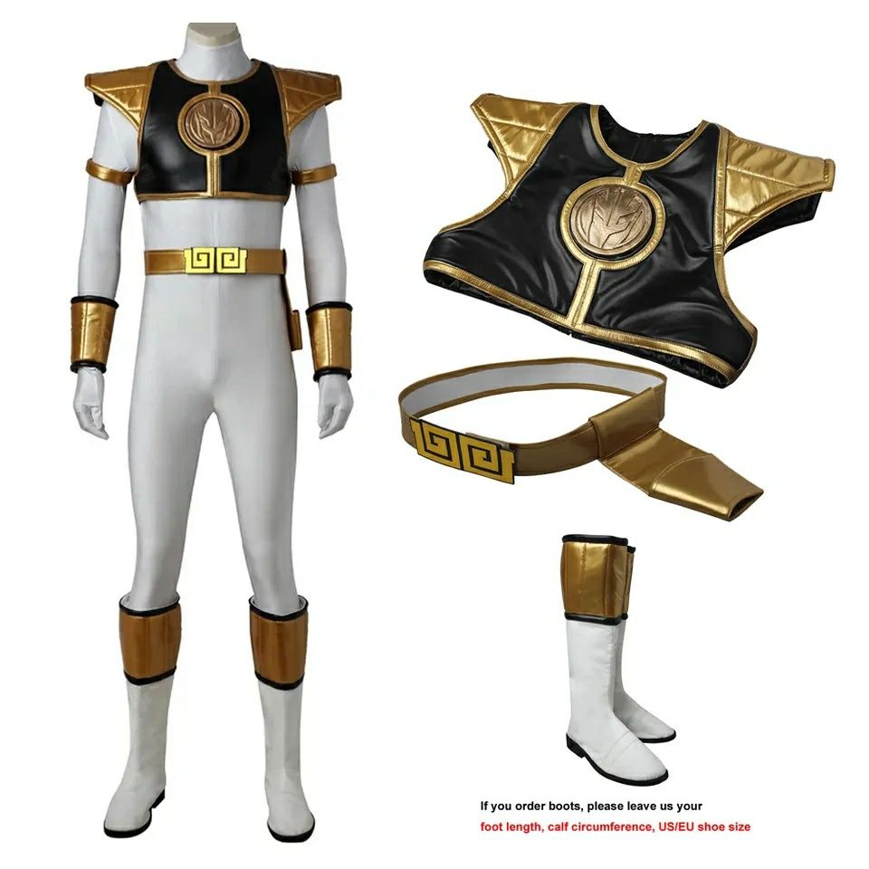 Fato Power Ranger Branco Tommy Oliver