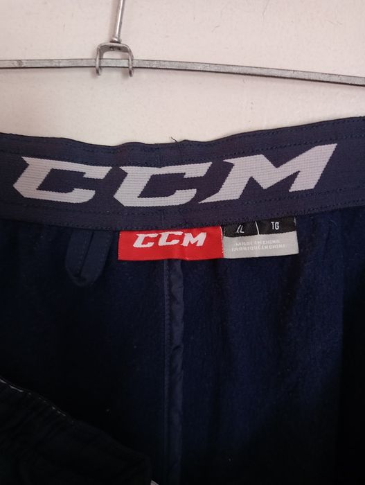 Спортивные брюки ССМ хоккейный бренд темно синие размер Л