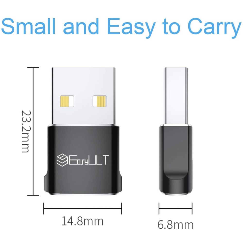 Adaptador USB-C Fêmea para USB-A Macho (Novo)