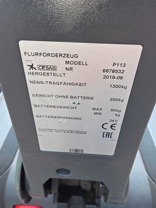 Wózek ręczny paleciak elektryczny CESAB 1300 kg