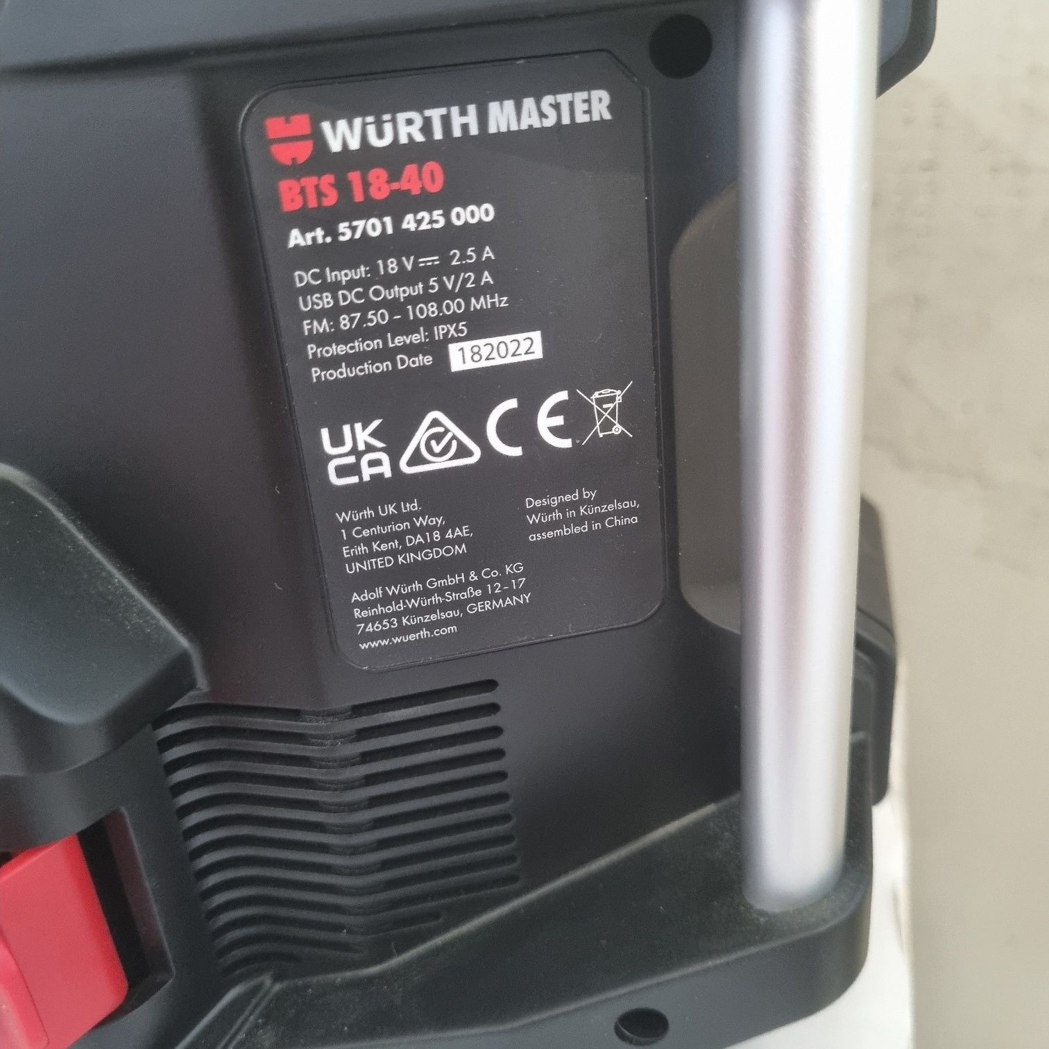 Radio Bluetooth Wurth Bts 18-40