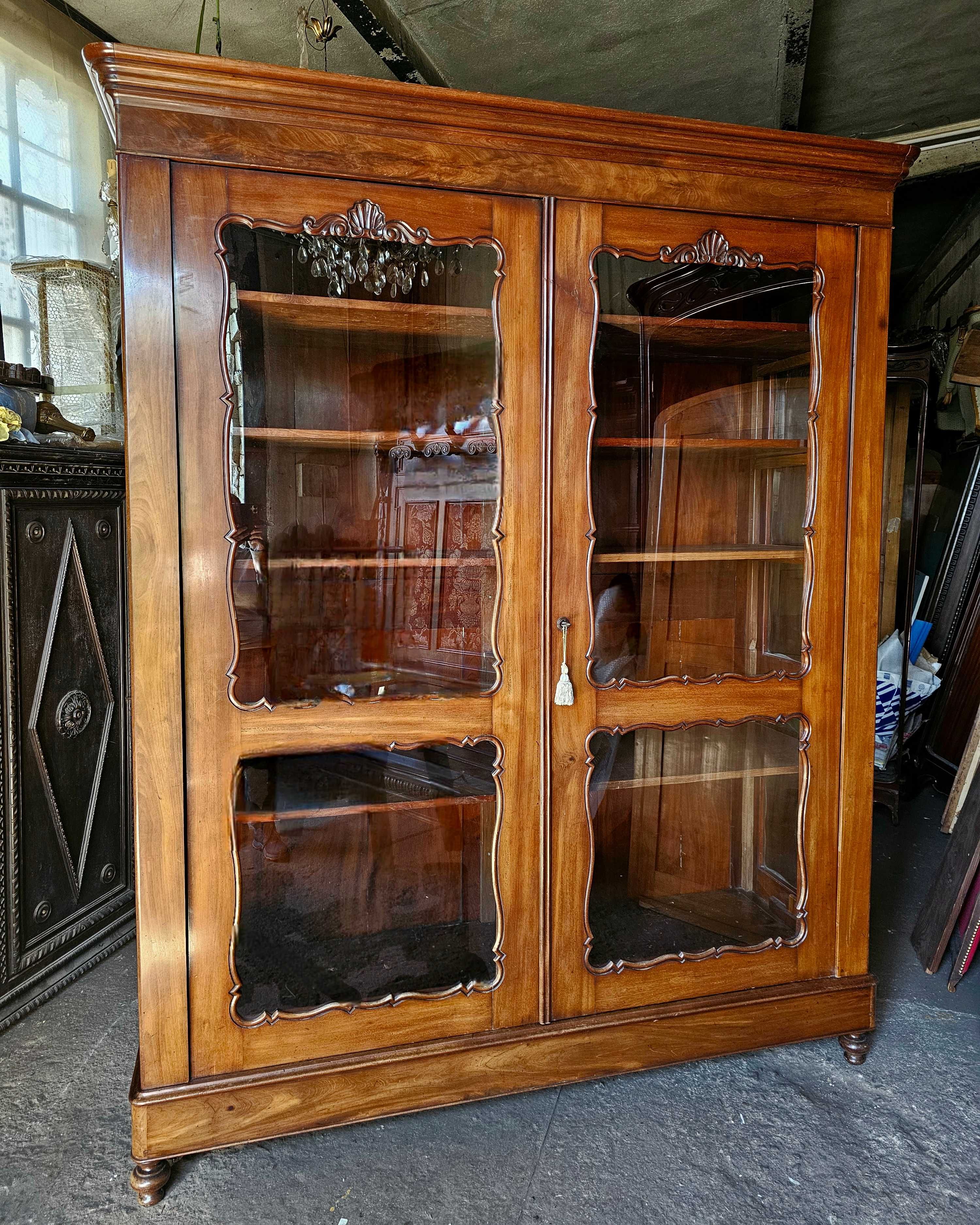 *Duża witryna, serwantka, biblioteka Biedermeier XIXw.*transport