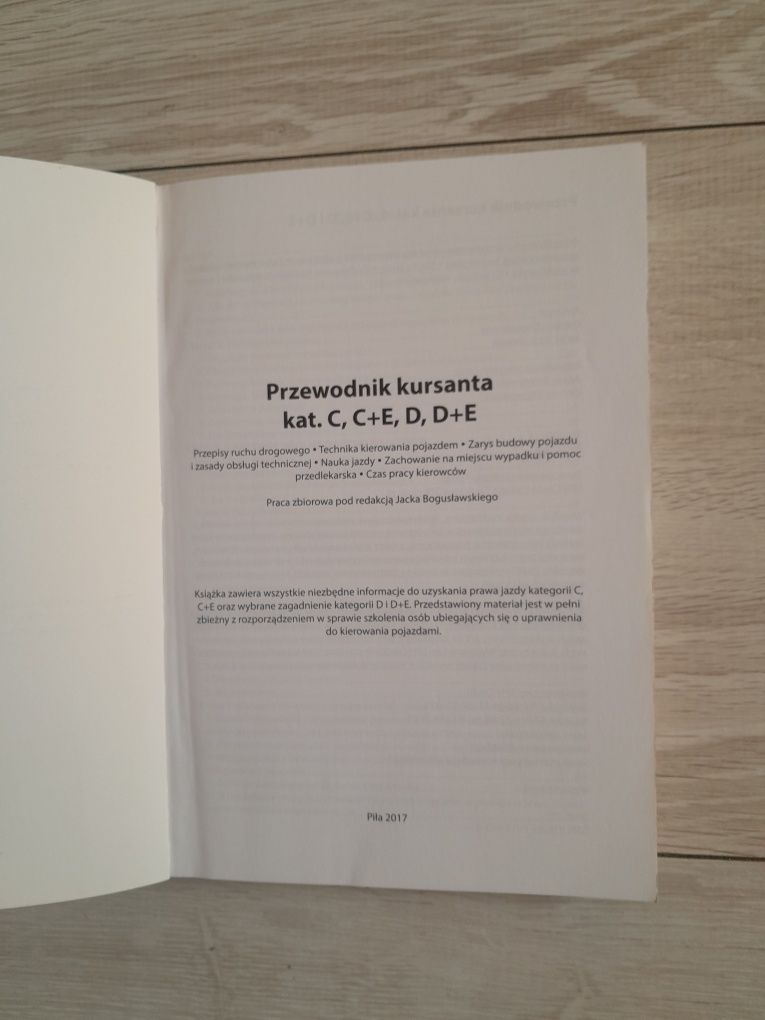 Sprzedam Przewodnik kursanta Kat.C, C+E, D, D+E