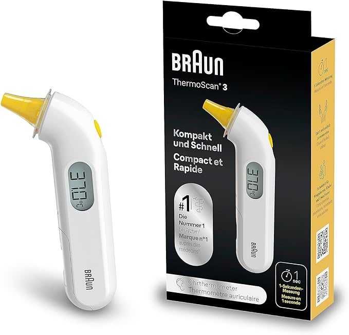 Termometr elektroniczny BRAUN ThermoScan 3 IRT3030 do ucha