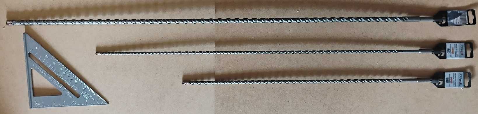 Wiertła sds-plus 10x600 8x800 14x1000 + kątownik