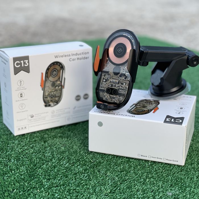 Тримач для телефону в дефлектор авто / держатель телефона с зарядкой