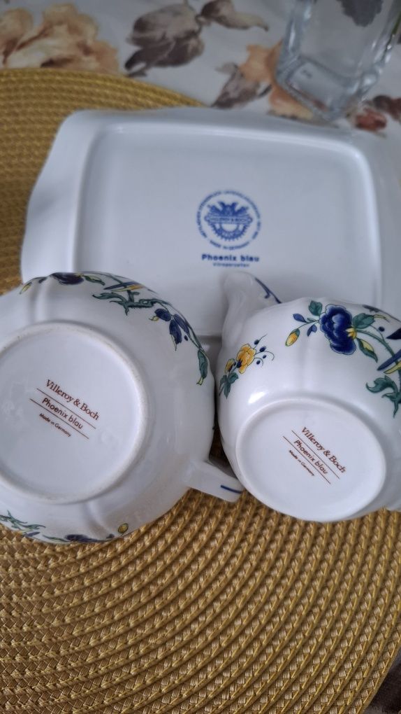 Villeroy&Boch Phoenix Blau Виллерой феникс. Набор посуды для завтрака.
