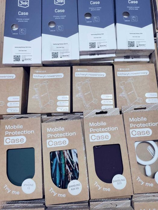 Pakiet etui case do różnych marek telefonów Silikonowe Ponad 250 sztuk