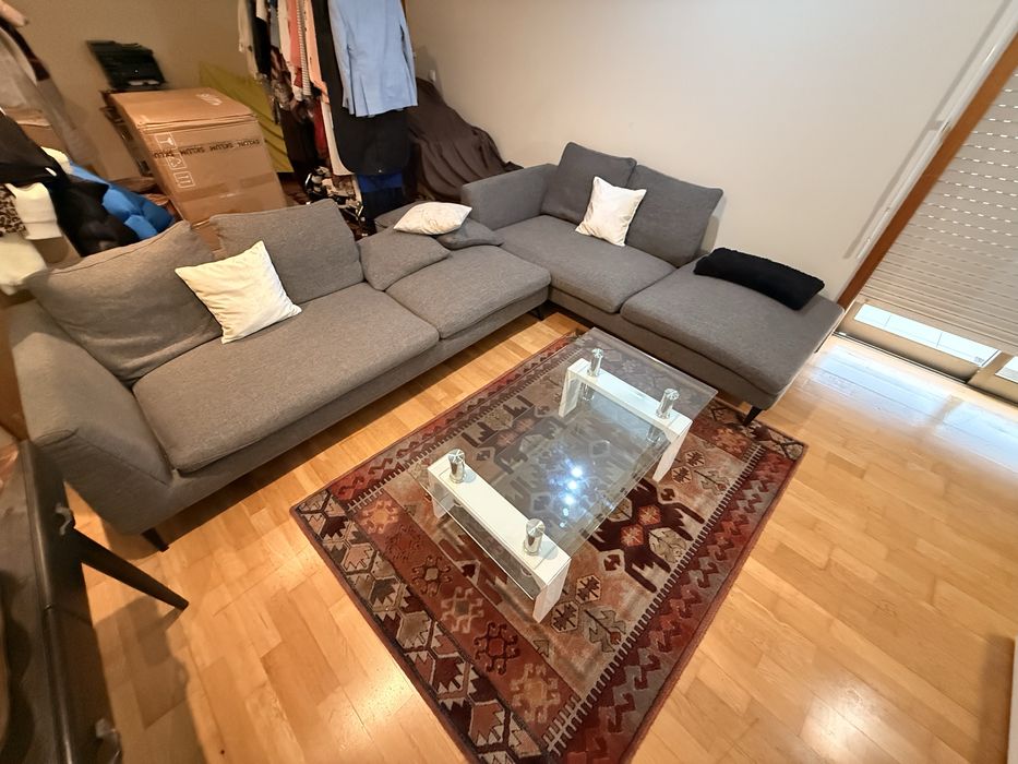 Sofá cinzento 5 lugares