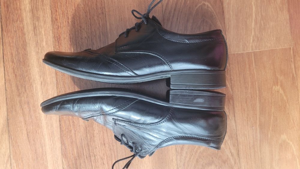 Buty komunijne pantofle czarne 36