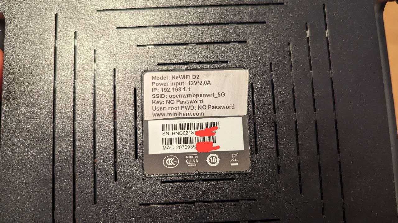 Router Lenovo newifi d2, padavan, openwrt, 4 x LAN