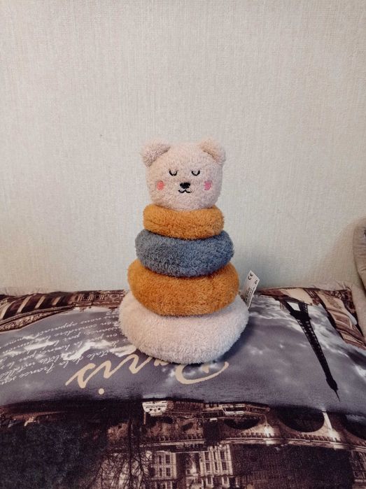 НОВАЯ мягкая плюшевая пирамидка котик кот