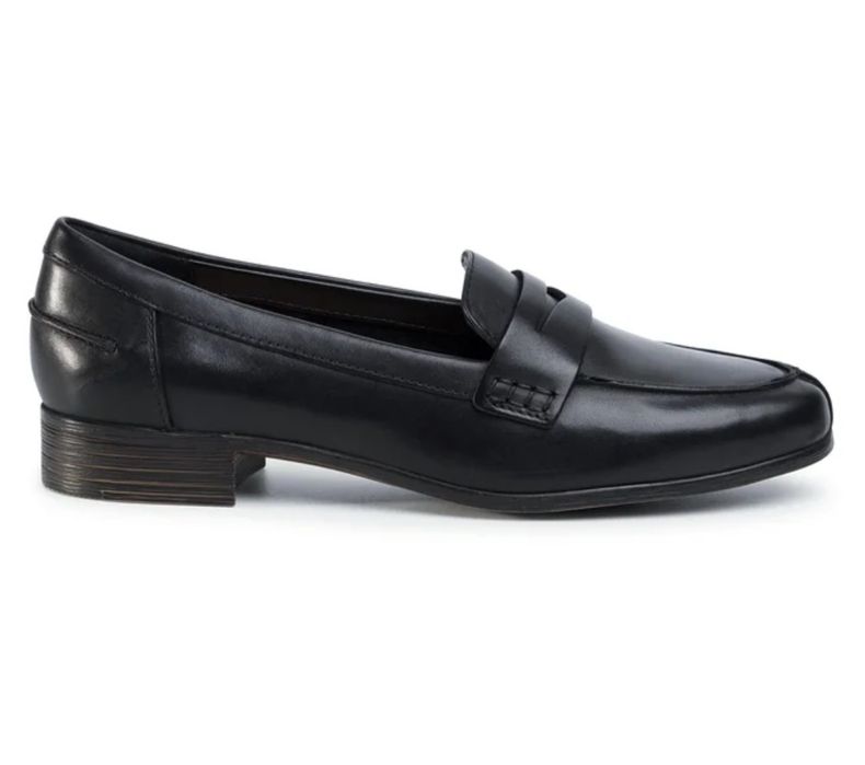 Clarks Nowe loafersy mokasynki Balerinki skóra naturalna czarne roz 38