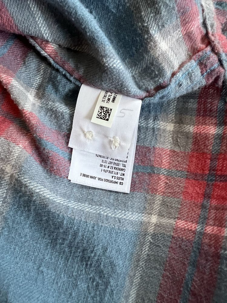 Сорочка American Eagle з капюшоном в клітинку розмір XS