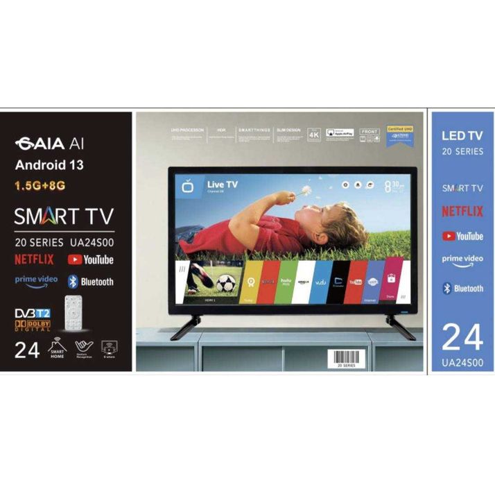 Телевизор 24"32"34"42"45"55"60" Smart TV WIFI  Смарт UHD TV android 15