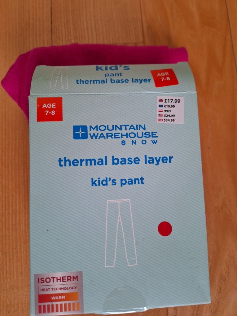 Bielizna termiczna -spodnie dla dziewczynki 7-8 lat