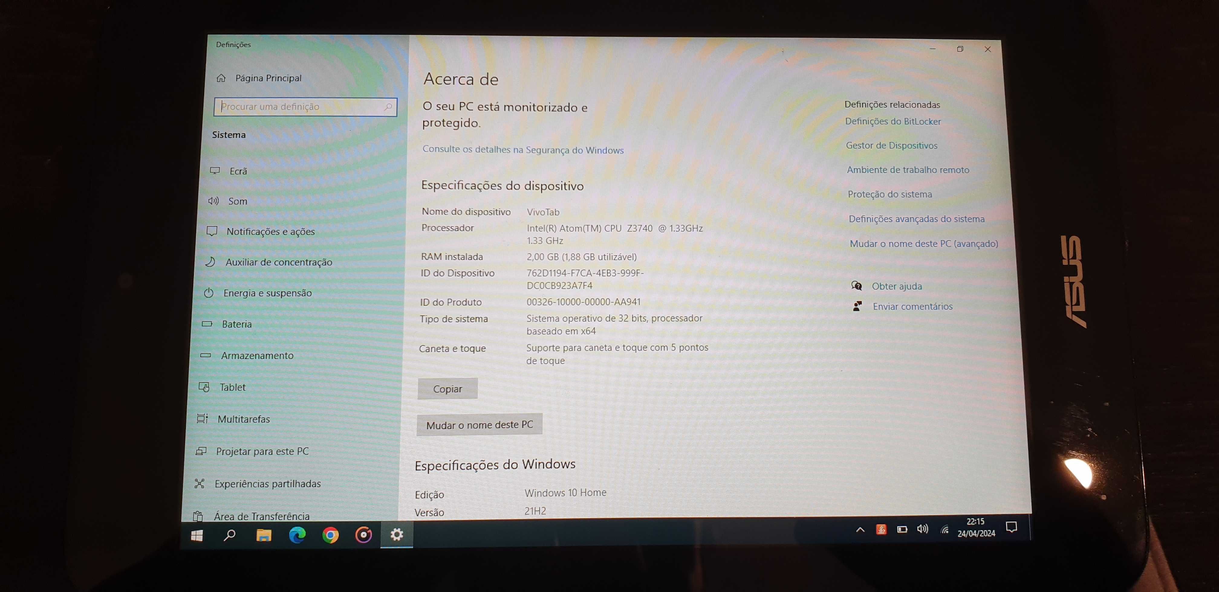Tablet Windows 8"
