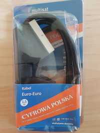 Kabel euro-euro, 1,5 m, Multisat, Cyfrowa Polska. NOWY.