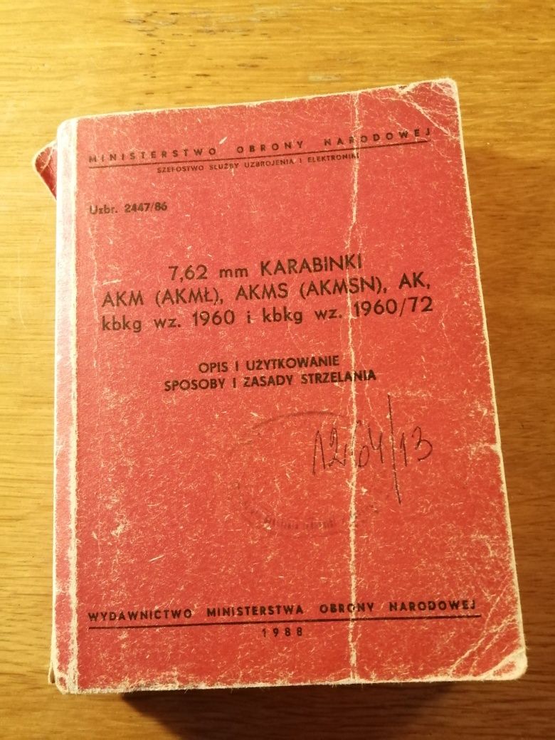 Instrukcja karabinek AKMS ORYGINAŁ instrukcja wojskowa