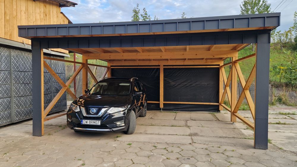 wiata samochodowa duża carport PREMIUM na dwa auta Krzeszowice