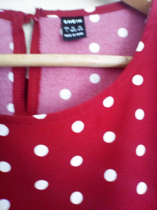 sukienka damska Shein czerwona w groszki L