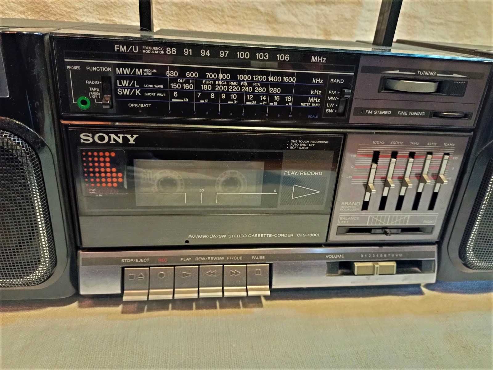 Rádio Cassete Sony CFS1000L