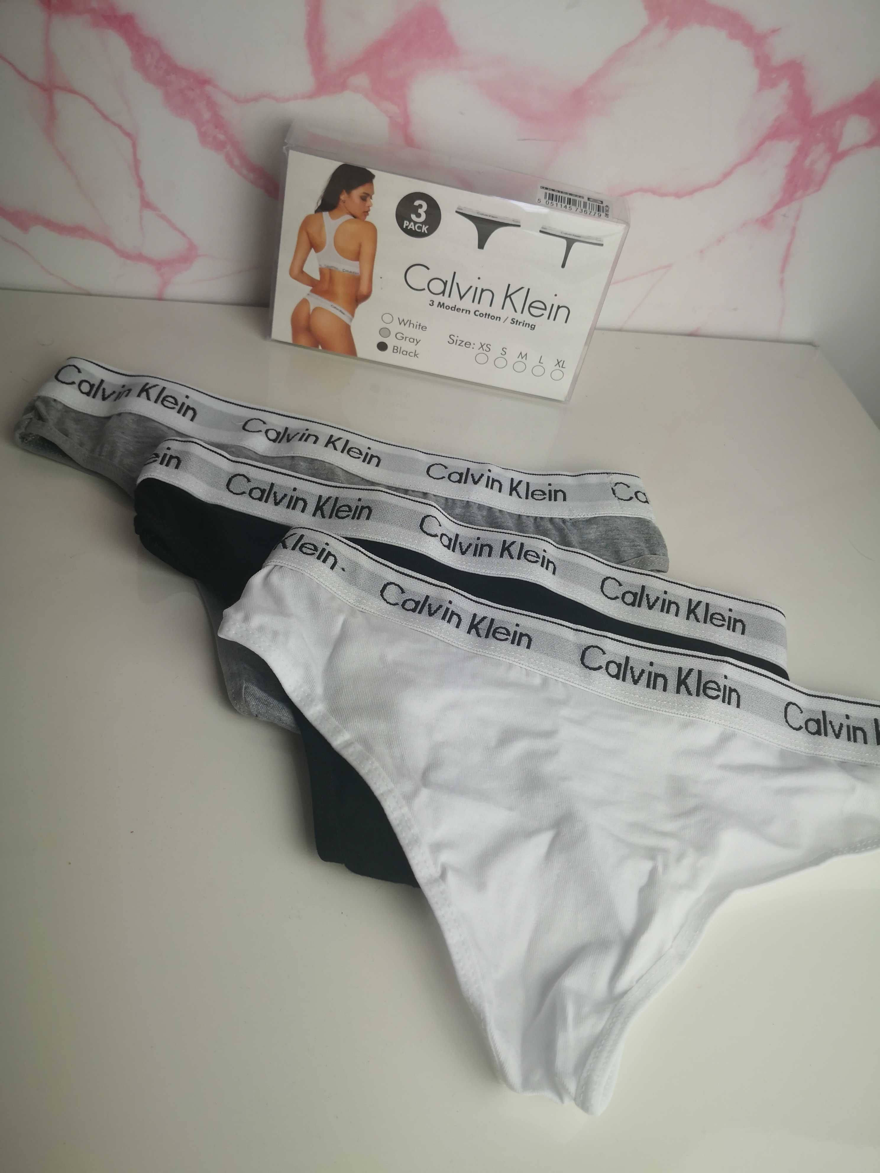 3pak stringi majtki bokserki top Calvin Klein hit