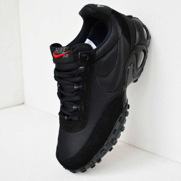 Nike Air Max Waffle чорні термо кросівки зимові чоловічі найк кросовки