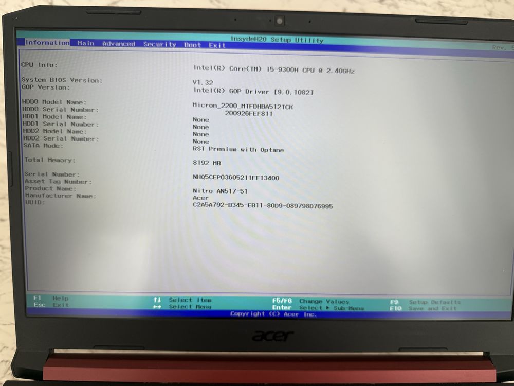 Laptop acer nitro 5