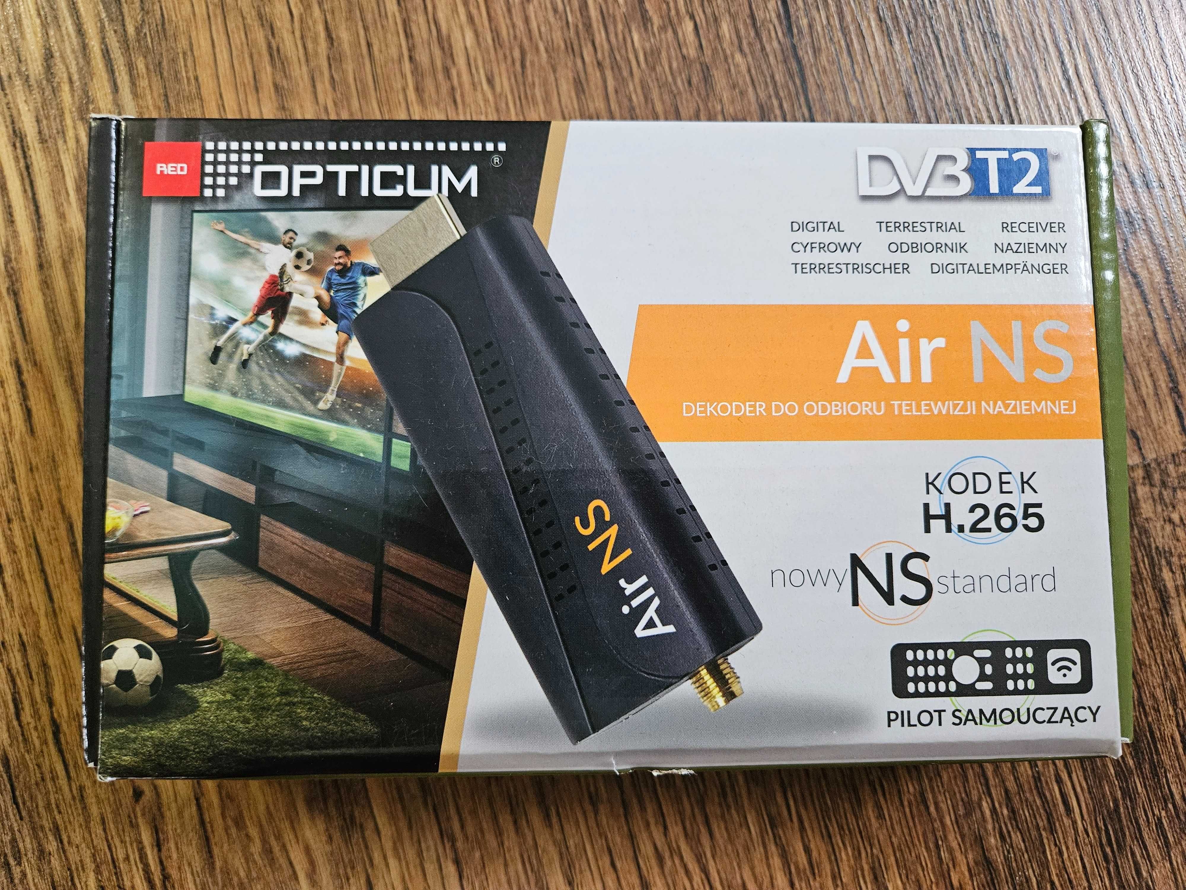 Dekoder Opticum Air NS DVB T2 komplet z pilotem
