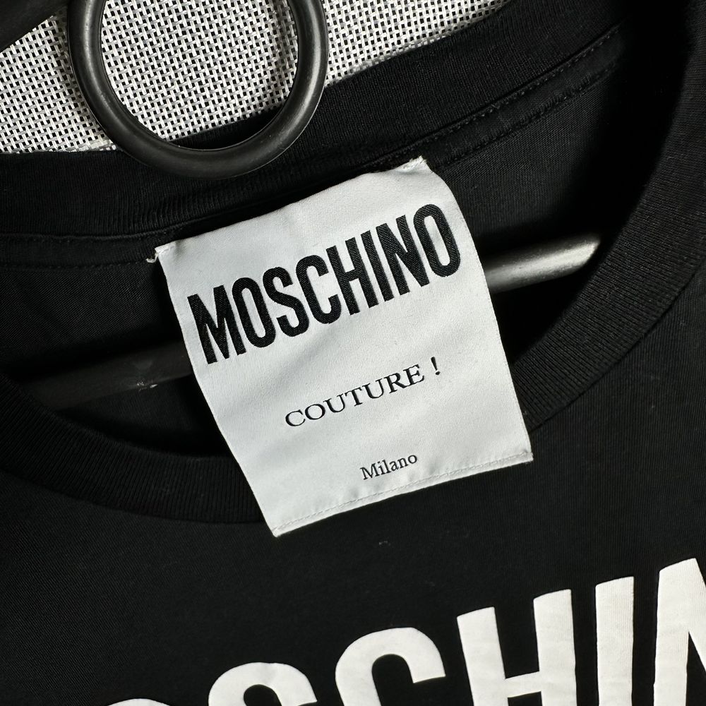 Футболка Moschino Couture Milano мужская москино черная кутюр оригинал