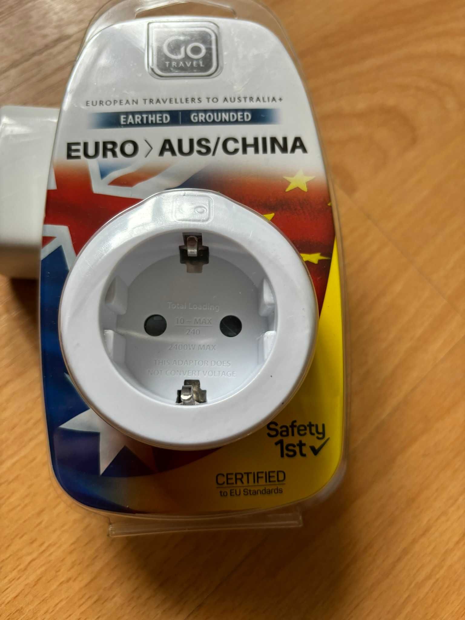 Adapter podróżny wtyczka przejściówka wtyczka europa na AUS / China